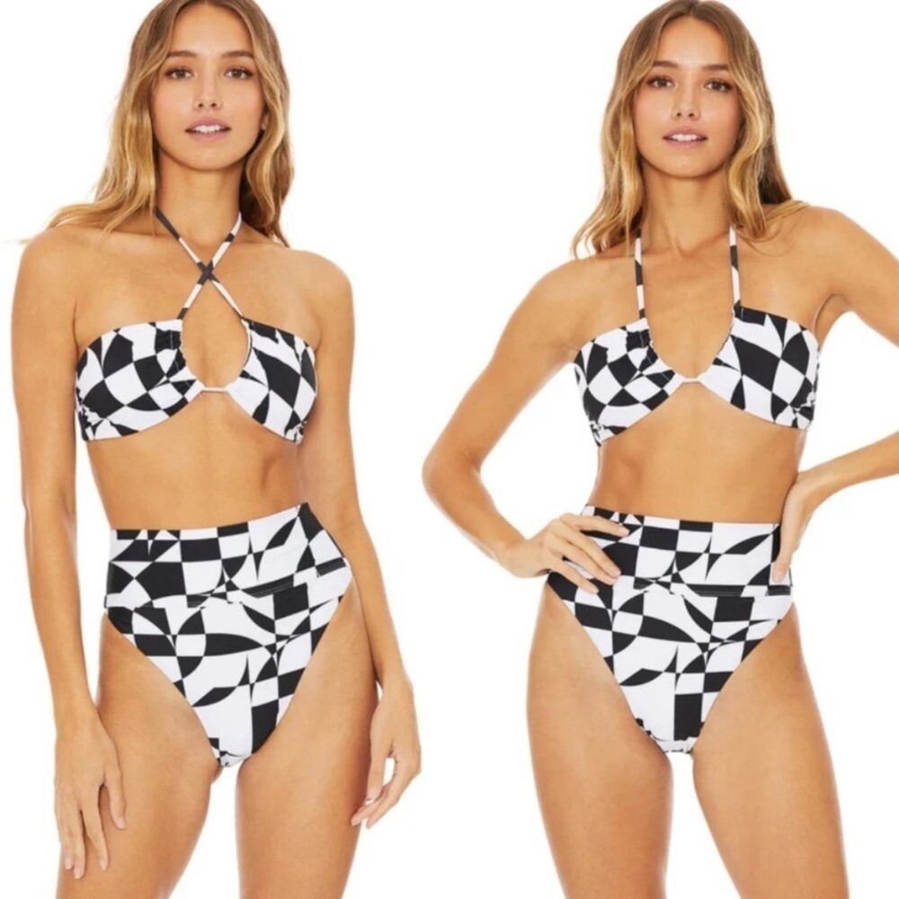 New! Beach Riot 70s Geometric Print Highway Bikini Bottom 24960 - Picture 3 of 9